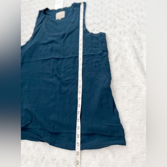 NWT- CHASER Silk Basics Deep Armhole Tank in Sailor Blue - Picture 7 of 8